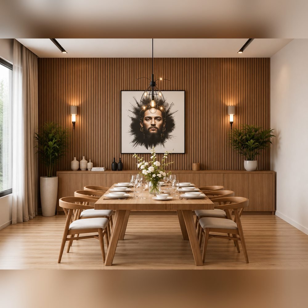 Lunga Oak Dining Set