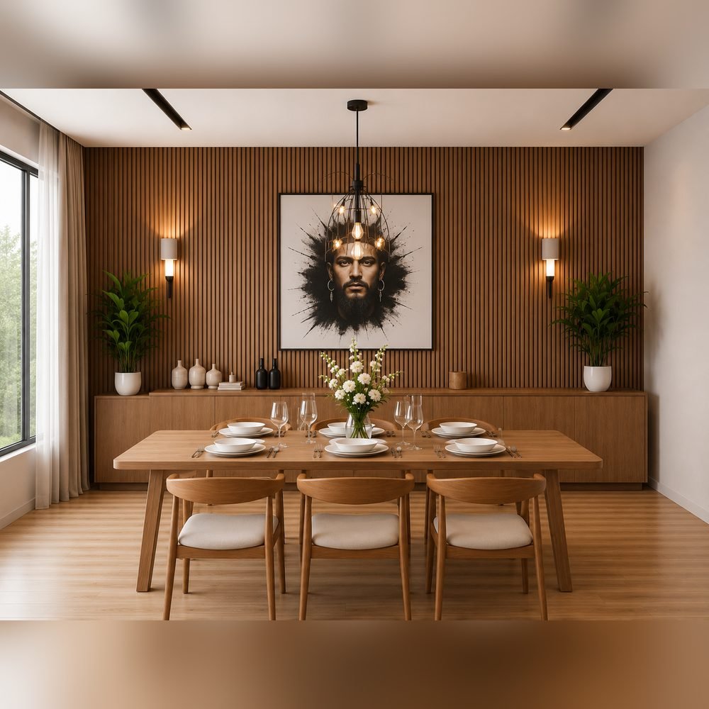 Lunga Oak Dining Set