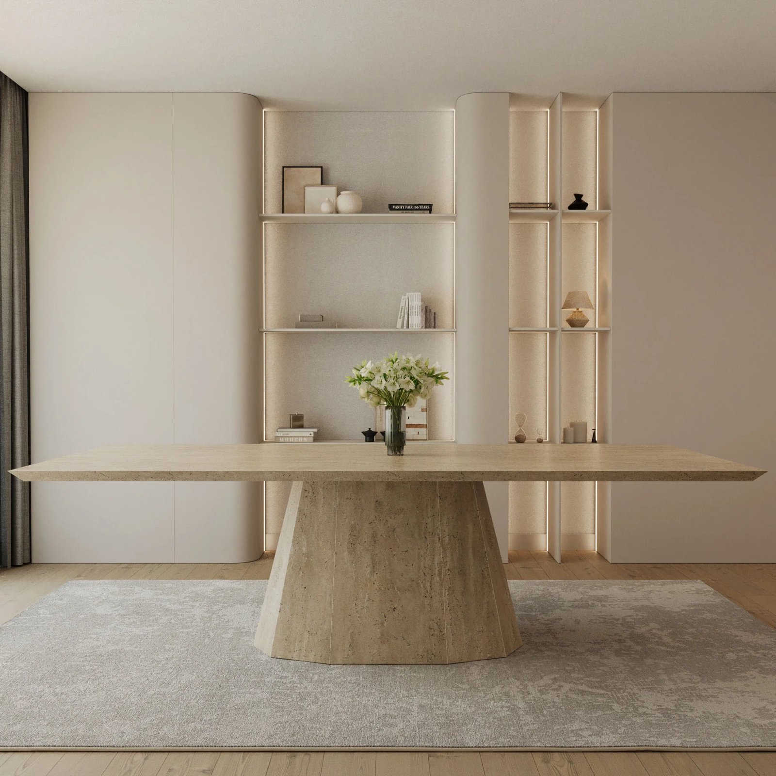 Travertino Dining Table