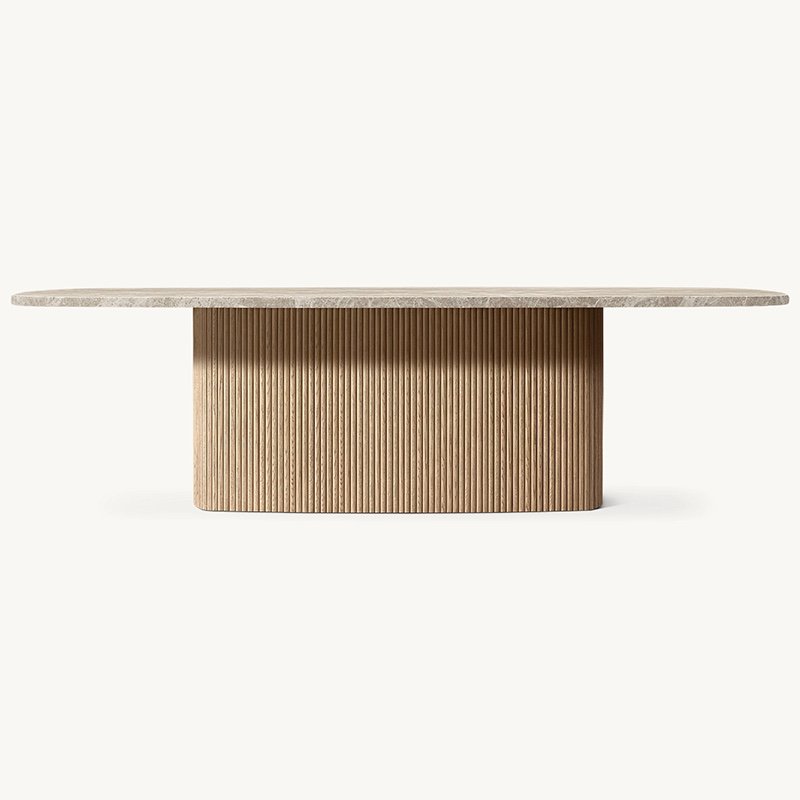 Wabi Oak Marble Dining Table